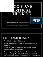 Jonathan Dolhenty, Ph.D. Logic and Critical Thinking