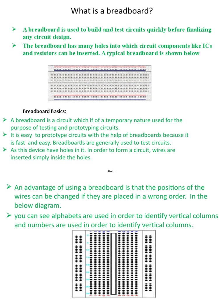 Breadboard Basics for Circuit Prototyping | PDF