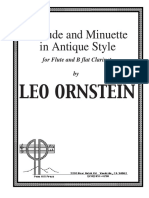Sheet Music - Ornstein - Prelude and Minuette - Flute and Clarinet - Parts