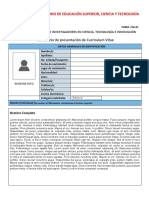 Formulario Cni 01 Curriculum Vitae DB 4-2-2121
