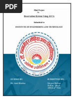 Reservation System Using JAVA: Mini Project
