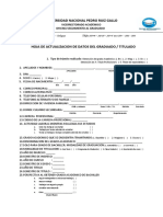 Ficha de Actualización de Datos Del Graduado o Titulado