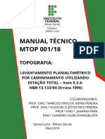 Manual Técnico MTOP 001/18: Topografia