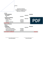 Balance Inicial de Una Empresa Comercial