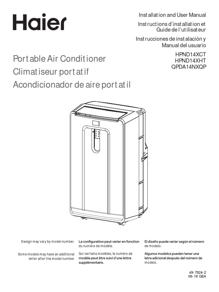 Haier Portable Air Conditioner Manual