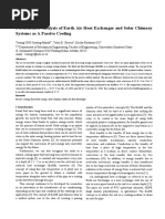 Performance Analysis of Earth Air Heat Exchanger and Solar Chimney Systems As A Passive Cooling