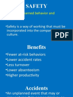 Safety Is A Learned Behavior and Attitude