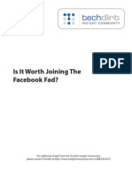 Is It Worth Joining The FaceBook Fad?