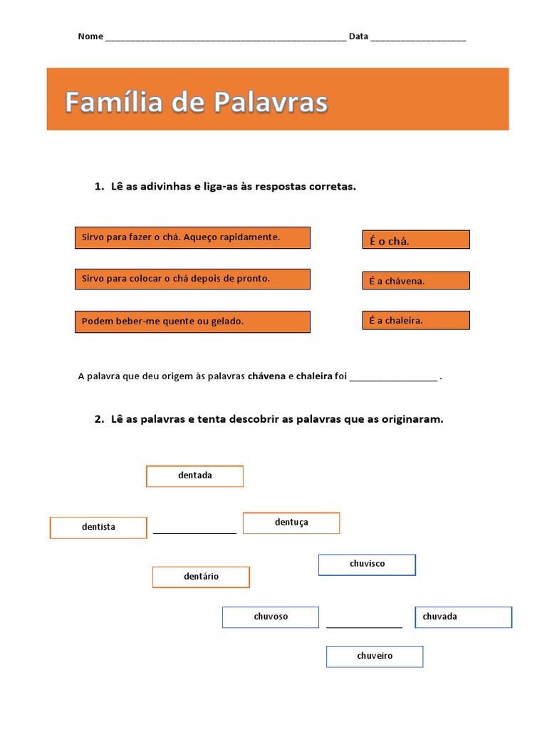 Família de Palavras | PDF