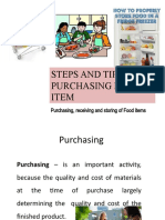 Steps and Tips in Purchasing Food Item