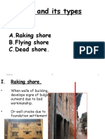 Shoring and Its Types: A.Raking Shore B.Flying Shore C.Dead Shore