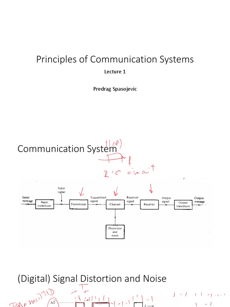 Communication Systems: Key Concepts Explained | PDF | Signal To Noise ...