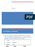 C++ pointers and memory addresses