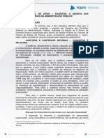 Material de Apoio - Palestra Os Desafios Dos Controles Internos