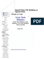 Irizar Tank Welders: High Speed Pulse TIG Welding Vs Slow Speed Pulse