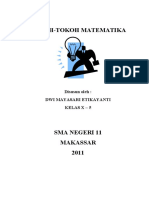 Tokoh-Tokoh Matematika: Disusun Oleh: Dwi Mayasari Etikayanti Kelas X - 5