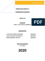 Trabajo de Campo #2 Contabilidad Avanzada: Percy Juan Zarate Terreros