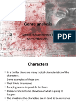 Genre Analysis: Typical Characteristics of Horror/thrillers
