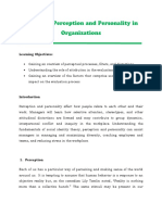 Module 4.1-Perception and Personality in Organizations