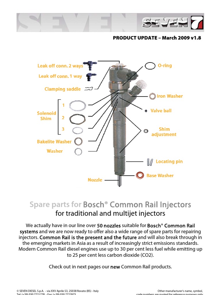 2009-03 CR Injector Spares | PDF | Fuel Injection | Motor Vehicle