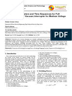 Analysis of Parameters and Time Sequences For Full Operation Mode of Vacuum Interrupter For Medium Voltage Power Plants