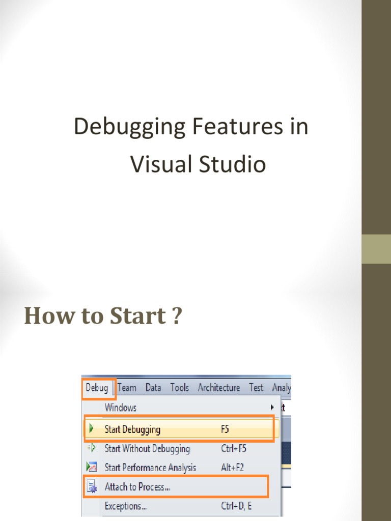 Debugging Features in Visual Studio | PDF