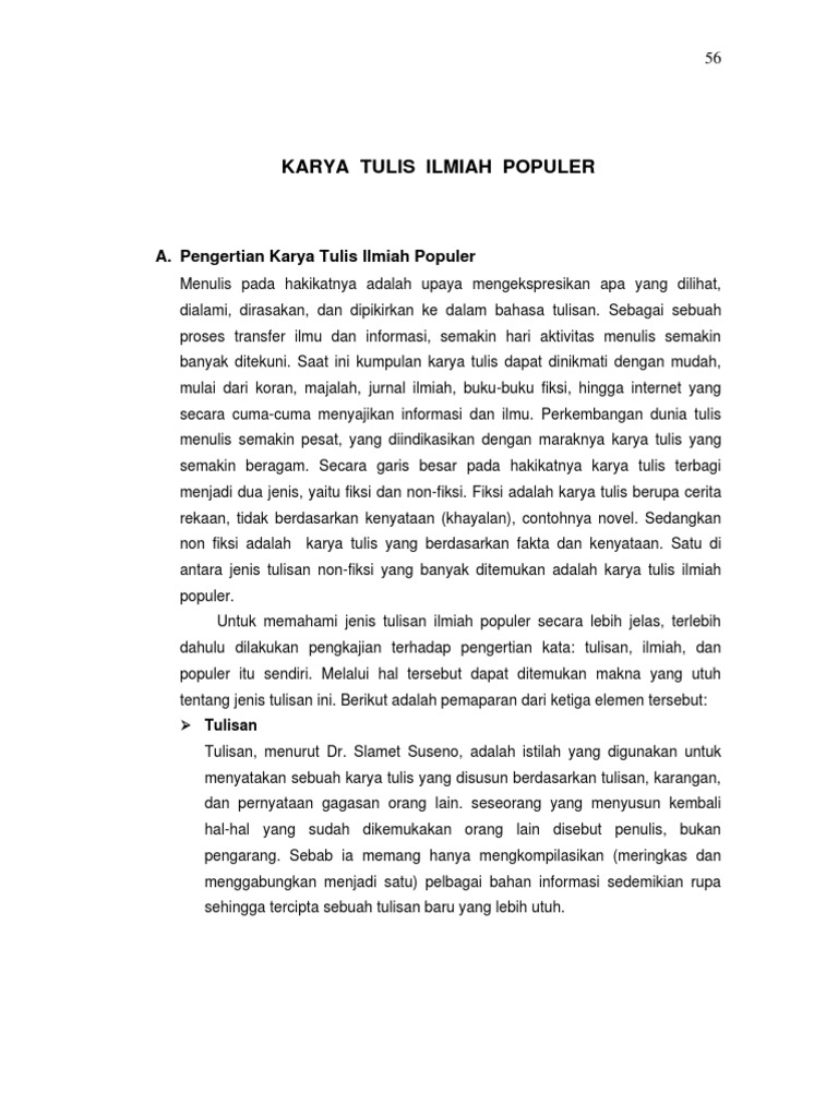 Contoh Artikel Contoh Artikel Ilmiah Populer