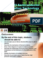 EBB 323 Semiconductor Fabrication Technology: Oxidation