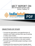 Project Report On: "Analysis of Demat Account and Online Trading" AT