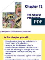 The Cost of Production The Cost of Production