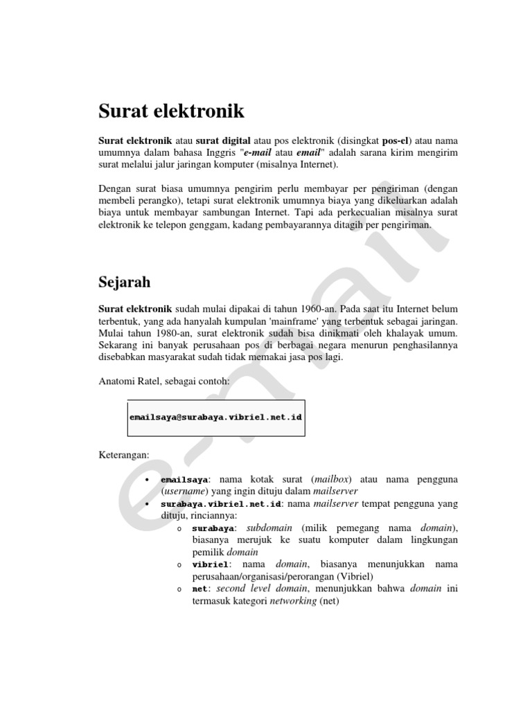 Created For Just One Purpose Contoh Surat Elektronik