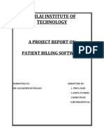 Bhilai Institute of Technology: A Project Report On Patient Billing Software