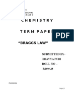 Braggs Law Chemistry