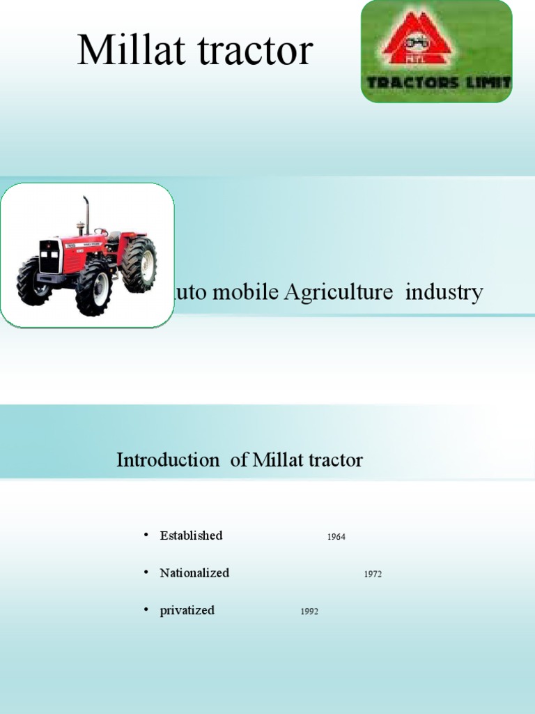 Millat Tractor: History & Performance Analysis | PDF | Performance ...