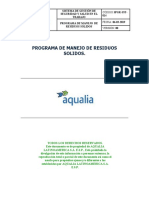 Pgr-sst-014 Programa de Manejo Integral de Residuos Solidos