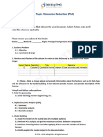 Topic: Dimension Reduction (PCA) : Instructions