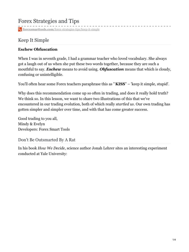 Simplifying Forex Trading Success | PDF