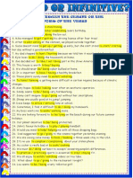 Choose Between The Gerund or The Infinitive Form of The Verbs