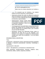 Ejemplo de Preescritura y Escritura de Texto Argumentativo