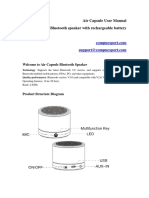 Air Capsule User Manual Portable Bluetooth Speaker With Rechargeable Battery