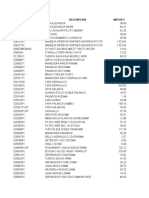 Partes agrícolas y sus precios