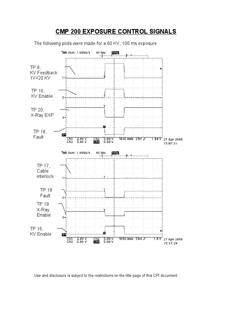 CMP 200 X-Ray Exposure Control Signals | PDF