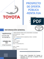 Prospecto de Oferta Pública de Toyota