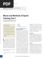 Means and Methods of Speed Training, Part I: Keywords: Acceleration Maximum-Velocity Running