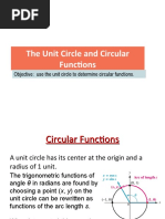 Objective: Use The Unit Circle To Determine Circular Functions