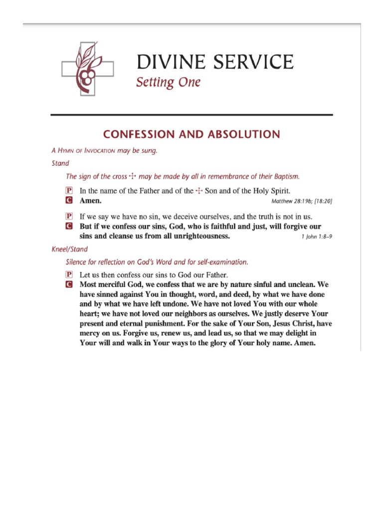 Divine Service Setting 1 | PDF