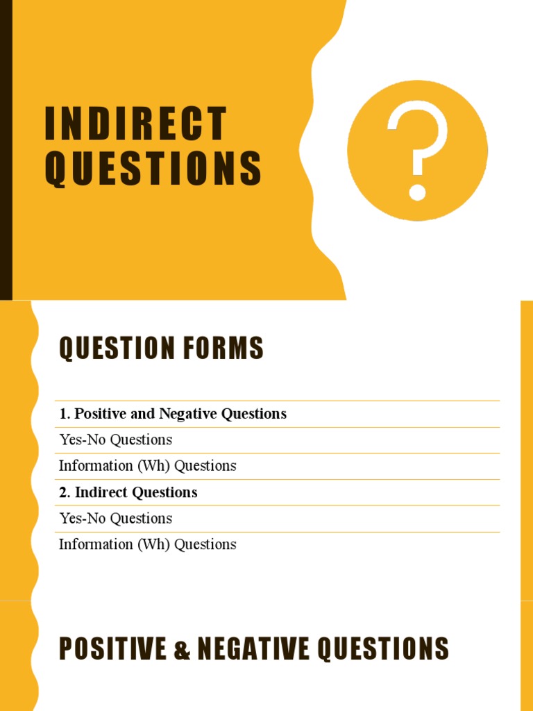 Understanding Indirect Questions | PDF | Question | Verb
