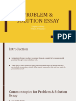 Problems and Solution Essay (3 Meetings)