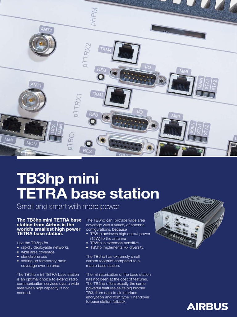 TB3hp TETRA Base Station EN Datasheet PDF Radio Base Station