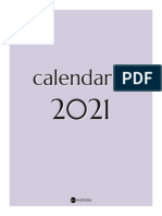 8va Avenida Calendario 2021 Lunes 1